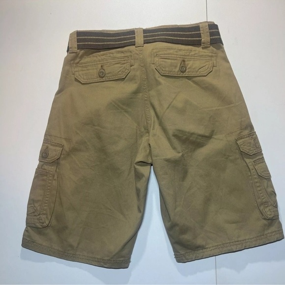 $48 MSRP NWT Mens LEE 100% Cotton CARGO SHORTS & Belt Size 29 Khaki Tan - Picture 6 of 8